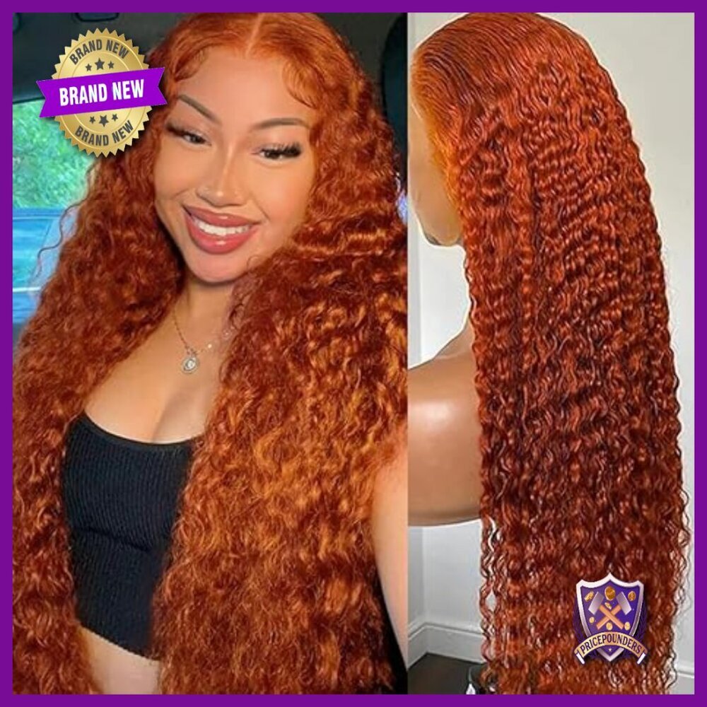 26 Inch Human Hair Lace Front Wig 180% Density Deep Wave Pre Plucked
